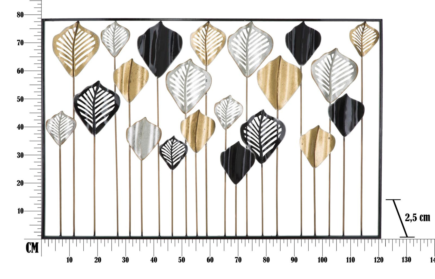 Pannello Decorativo in Metallo Lex - cm 120x2,5x78,5