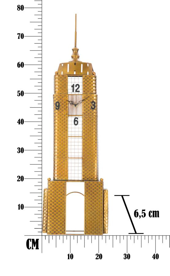 Wanduhr modern Empire Building 23,5x6,5x78 cm