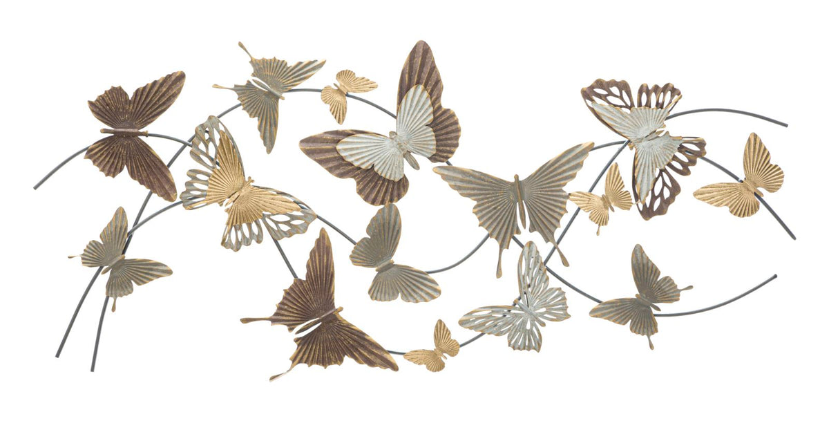 Decorative Iron Butterfly Panel Smart 118x3x52 cm