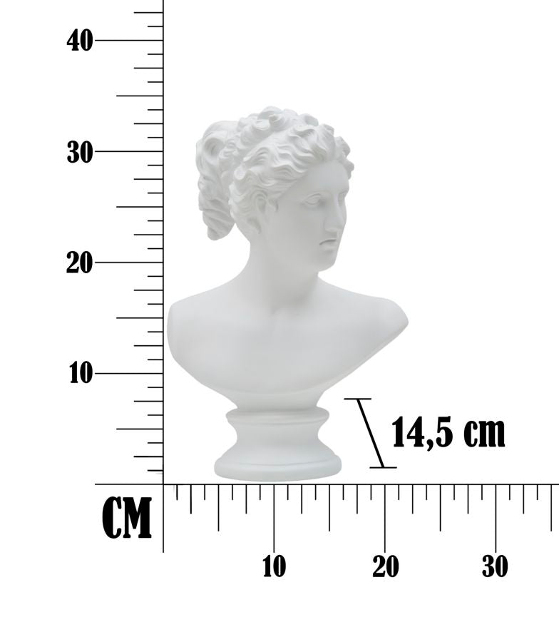 Elegant Roman Woman Sculpture 21.5x14.5x34 cm