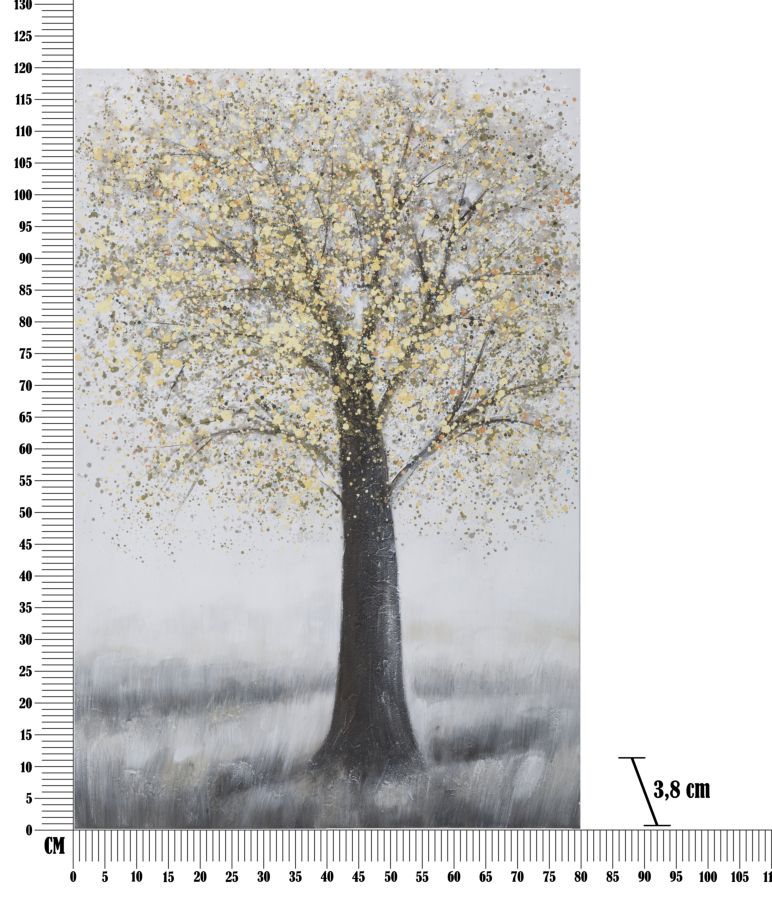 Leinwandbild "Einfacher Baum" - 80x3,8x120 cm