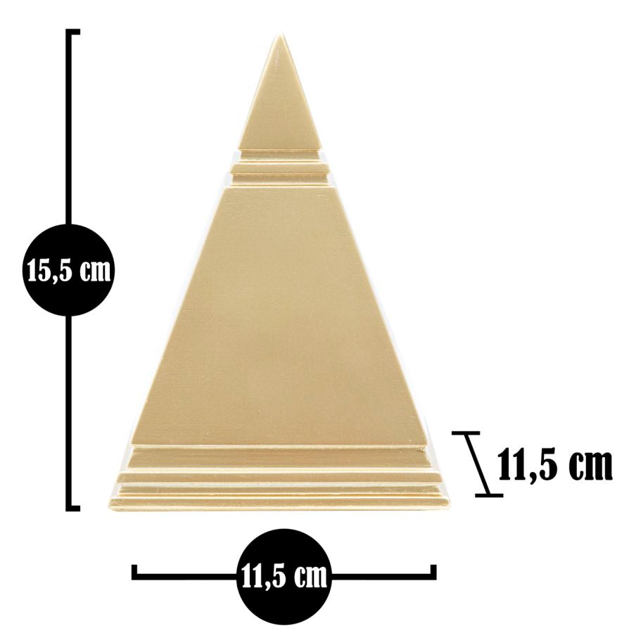 Elegante goldene Pyramide 11,5x11,5x15,5 cm