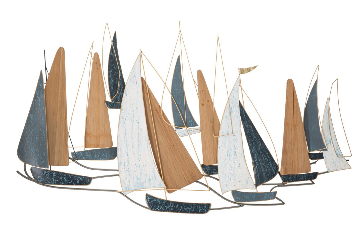 3D Deko-Paneel aus Nautischem Eisen 132x3,8x76,8 cm