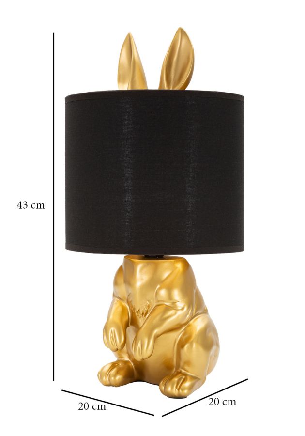 Elegante Tischlampe Hasenform cm ø 20x43