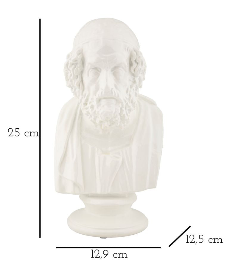 Skulptur Eleganter Weiser 12,9x12,5x25 cm
