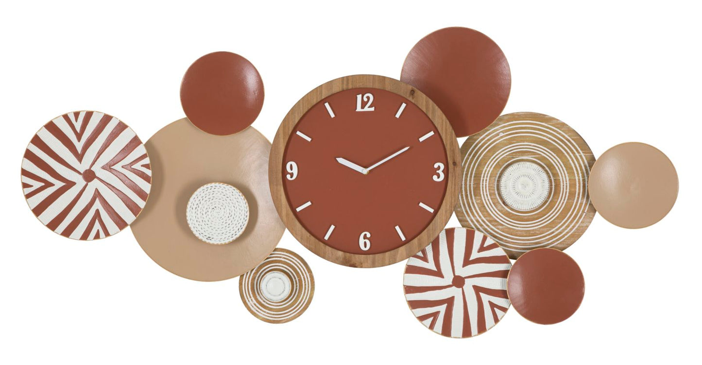 Etnische Design-Wanduhr 127,6x7,6x61 cm
