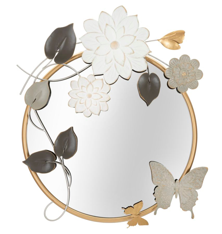 Eleganter Wandspiegel Tonis mit goldenem Rahmen 74,9x7x66 cm