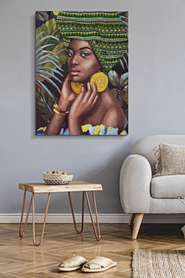 Ritratto Elegante su Tela Kelly - 90x3x120 cm
