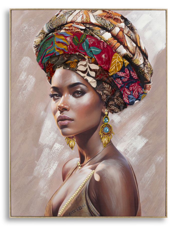Dipinto su tela con cornice 'Alexandra' - cm 92x4,5x122
