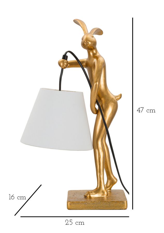 Tischlampe Hase Einzigartiges Design cm 26x16x47