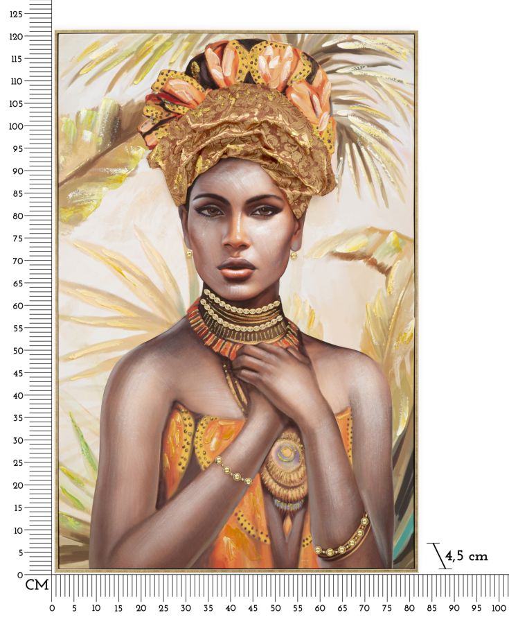 Leinwandbild mit Rahmen Deva – Kulturelle Eleganz 82x4,5x122 cm