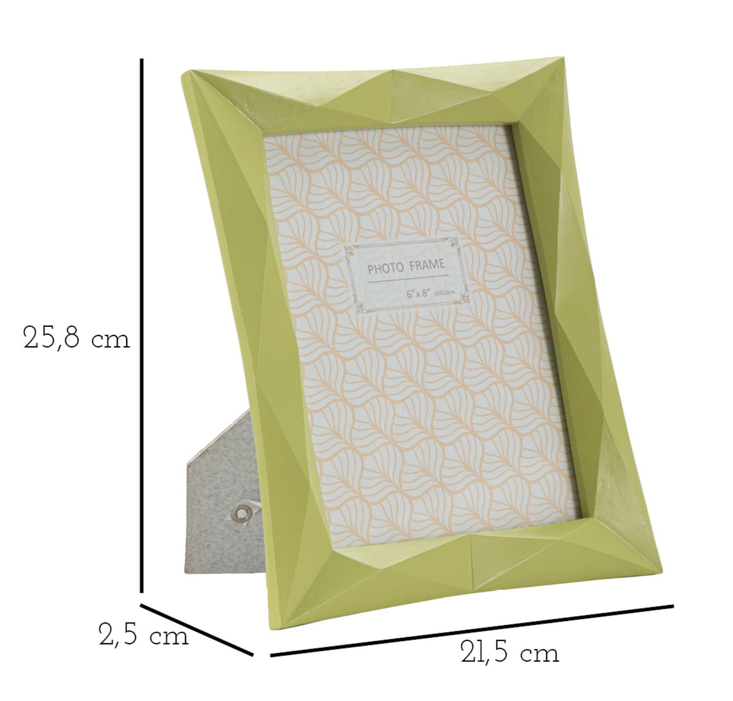 Eleganter grüner Rahmen 21,5x2,5x25,8 cm (Innen 15x20 cm)