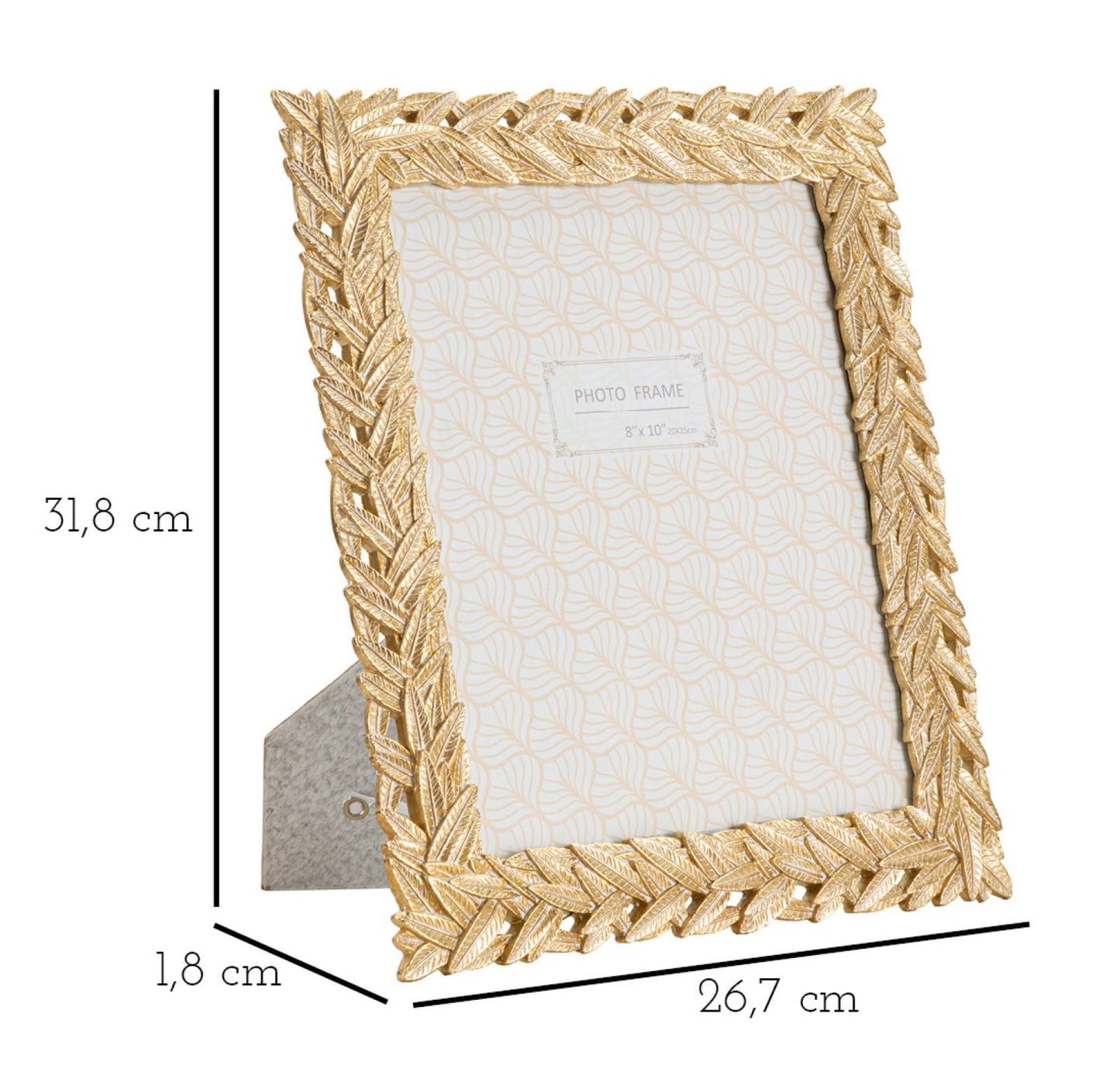 Eleganter Bilderrahmen Solis mit Blattmotiv 26,7x1,8x31,8 cm