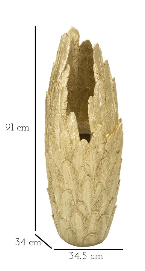 Dekovase Gefiederte Eleganz 34,5x34x91 cm
