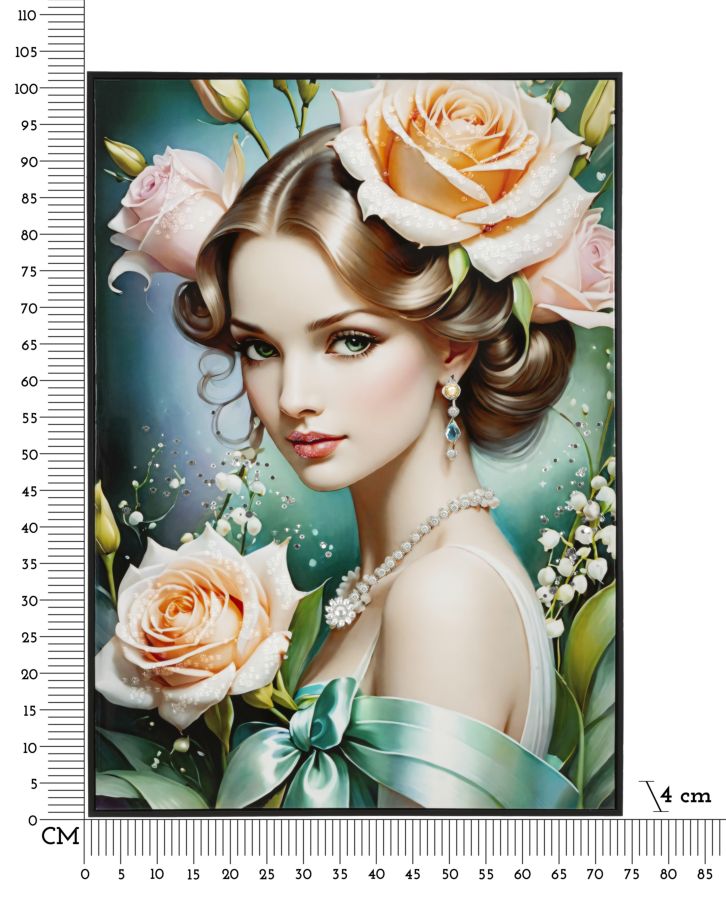 Dipinto Su Tela Laccato Fantasy C/Cornice B 72X4X102