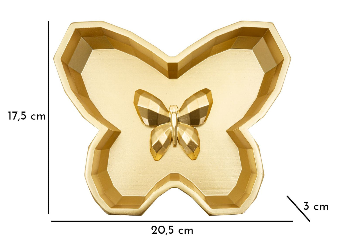 S/TASCHE BUTTERFLY CM 20,5X17,5X3 Elegante Svuotatasche Design Unico
