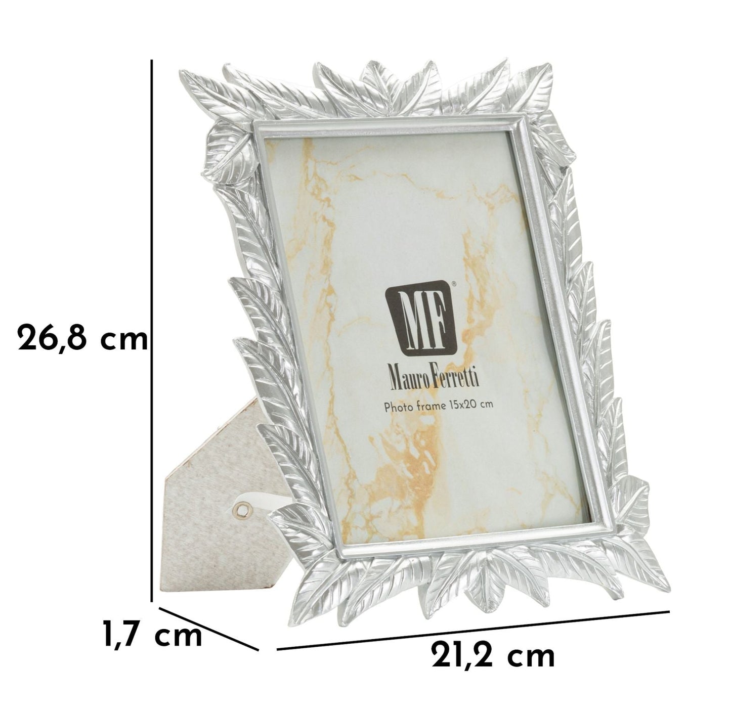 Cornice Leavy Silver Cm 21,2X1,7X26,8 Per Foto Eleganti
