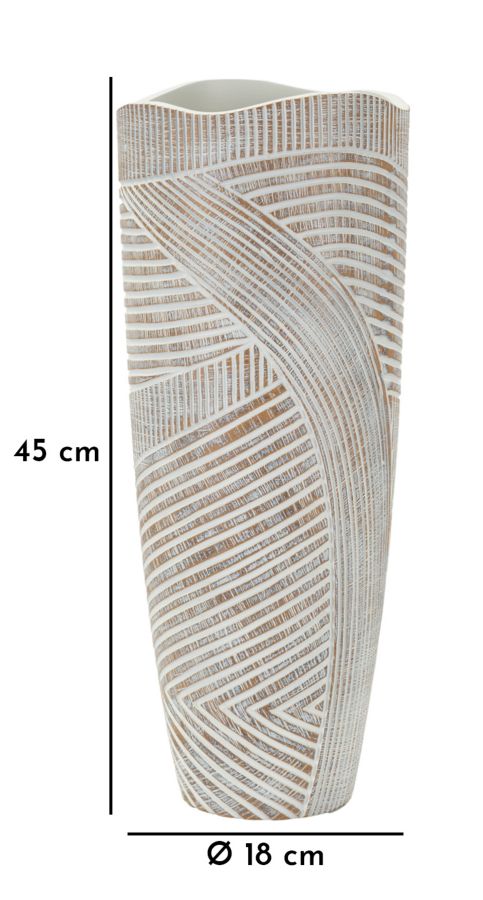 Blumentopf Woody aus Kunstharz, Ø 18x45 cm, für eine elegante Einrichtung