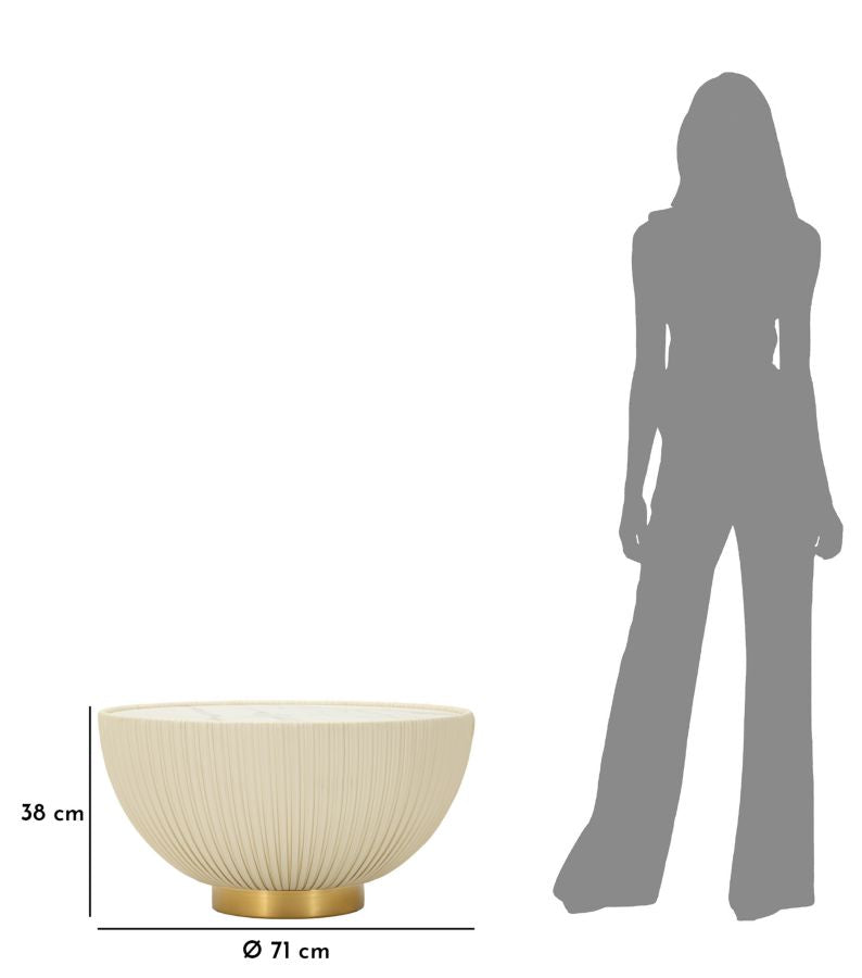 Tavolino Da Caffè Elge Cm Ø 71X38 Design Elegante