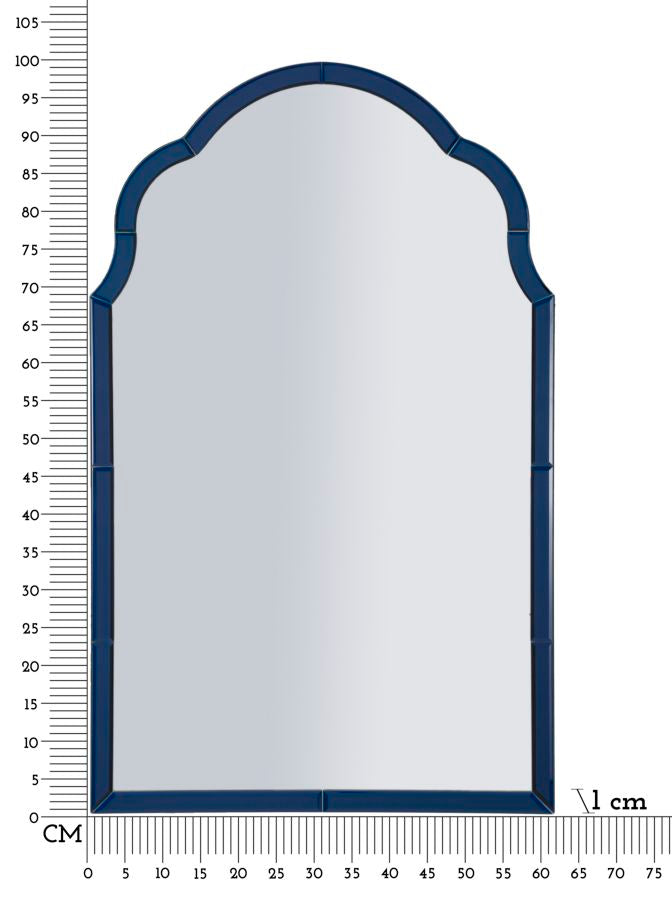 Specchio Da Muro Tangersi Blu Cm 62X1X100 Elegante
