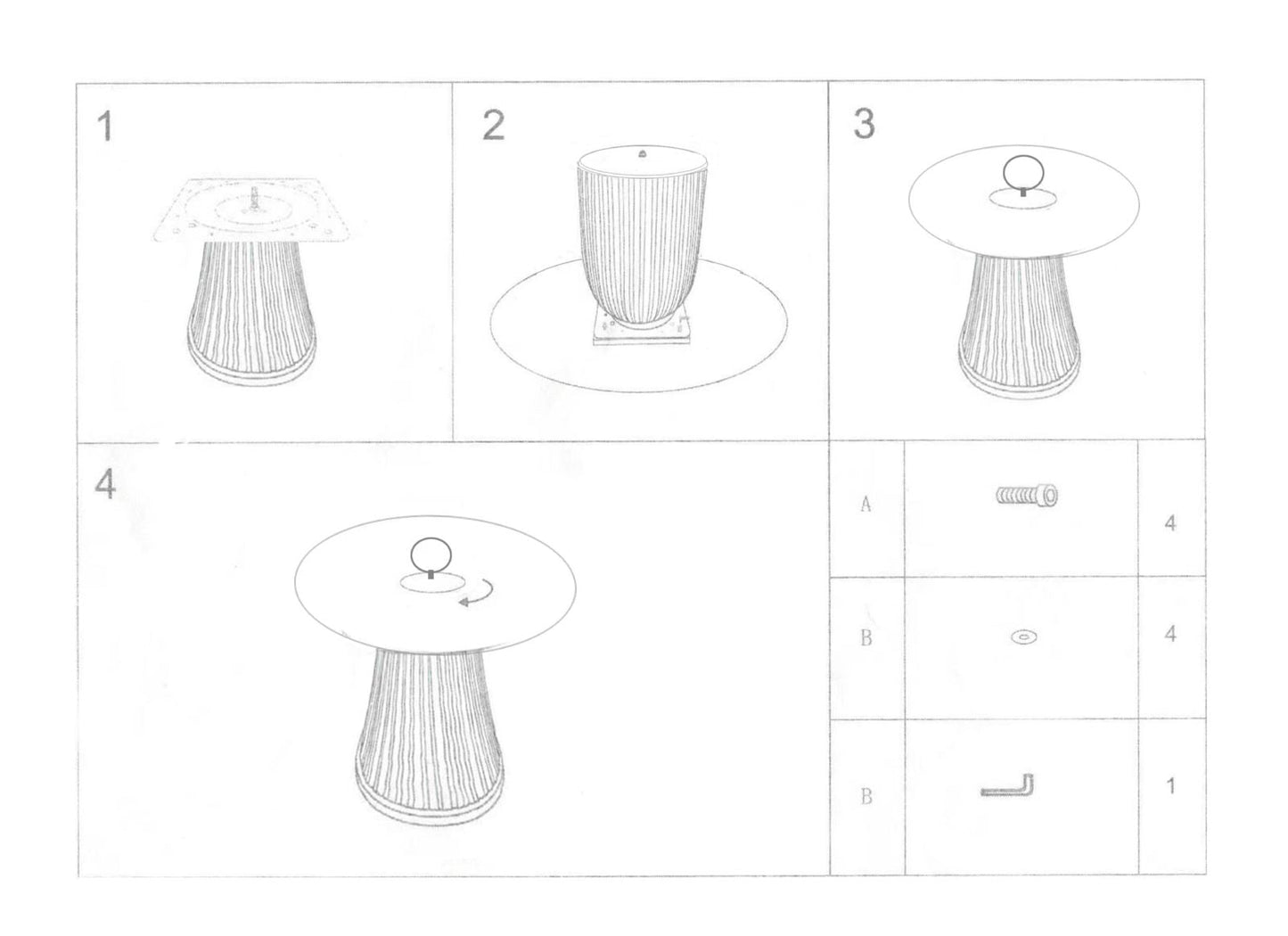 Beistelltisch Nova Cm Ø 60X54 Elegantes modernes Design
