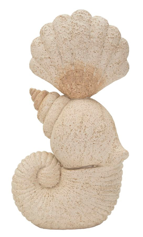 Statua decorativa conchiglia sand cm 17, polyresin 2 x 10 x 30,2