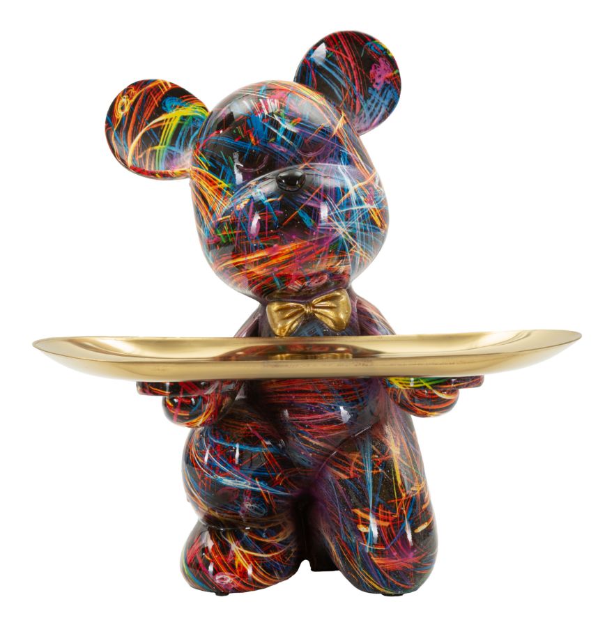 Statua decorativa cane psyco s/tasche cm polyresin 17 x 15 x 22,5