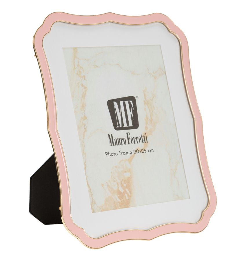 Cornice Margot Rosa Zincata Delicata con Misure 22,1 x 27,2 Cm Interna 20 x 25 Stile Shabby Chic Romantico