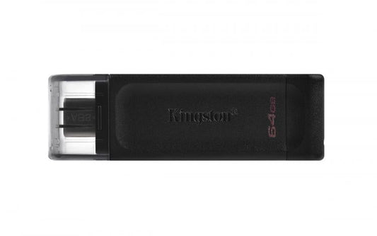 Kingston Pendrive 64GB DataTraveler USB-C 3.2 DT70/64GB Chiavetta Memoria Drive Flash Type C Nero