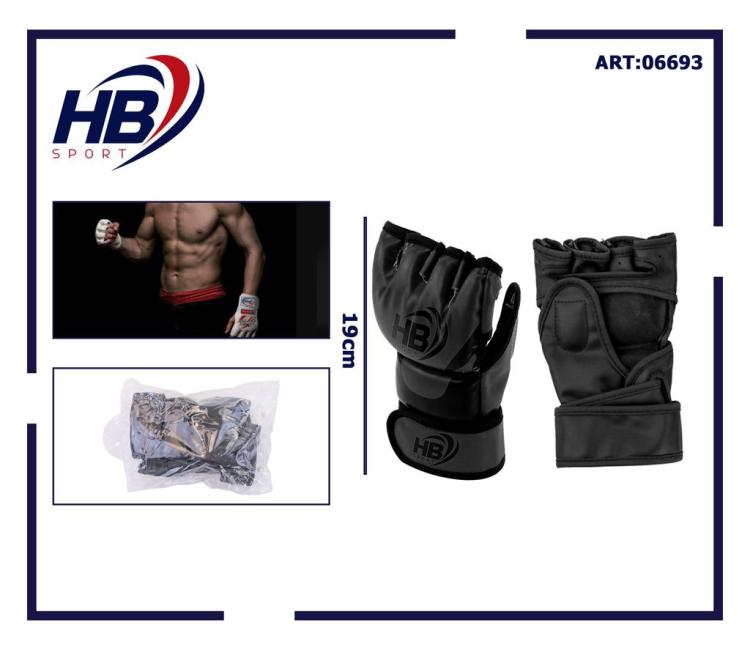 MMA Handschuhe Sparring Halbfinger Handschuhe Kampfsport Training Thai UFC | Schwarz