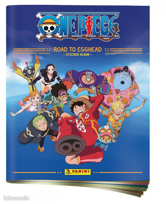 Panini One Piece Road Egghead Starter Set Album + 5 Bustine Stickers Figurine