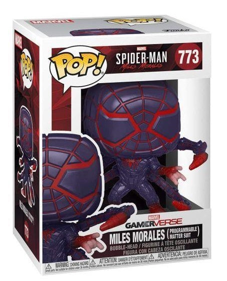 Funko Pop ! Spiderman Miles Morales - (773) Figur „Programmierbarer Materie-Anzug“ 9 cm