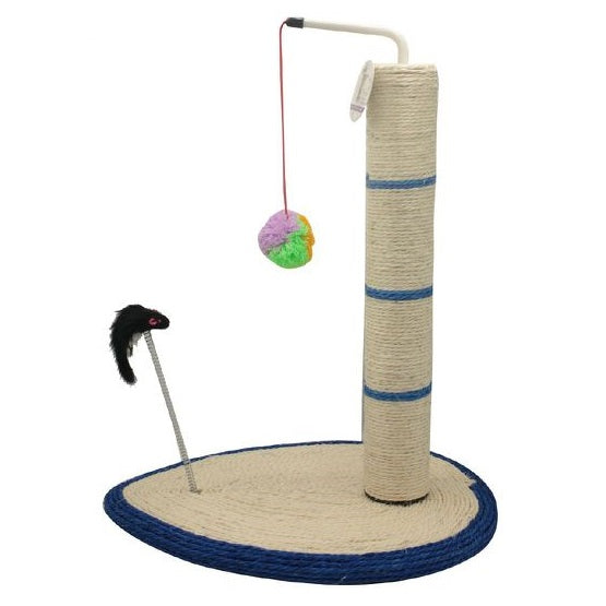 Kratzbaum für Katzen Spielball Sisalseil und Plüsch Katzen-Spielplatz
