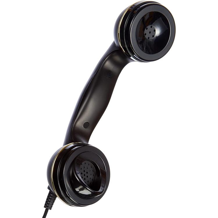 Brondi Vintage Festnetztelefon 10 Tisch Retro Einstellbarer Klingelton Schwarzes Kabel