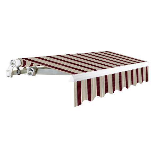Tenda da sole a bracci 300x200 cm – Barra quadra, bordeaux-crema