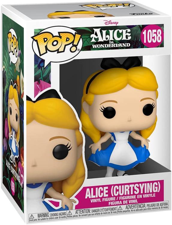 Funko Pop ! Disney Alice In Wonderland 70Th - (1058) Alice Curtsying Figure 9cm