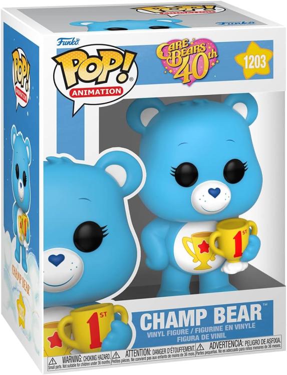 Funko Pop ! Animation Care Bears 40Th (1203) Champ Bear Vinyl Figure 9Cm