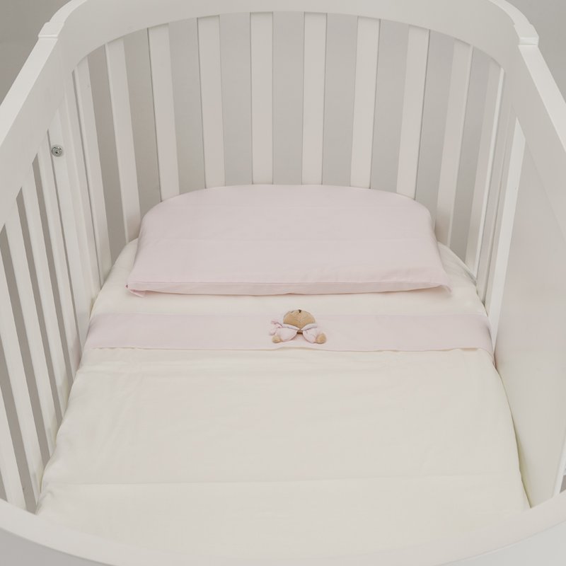 Lenzuola per Lettino Ovale Set 3 pezzi Puccio Rosa