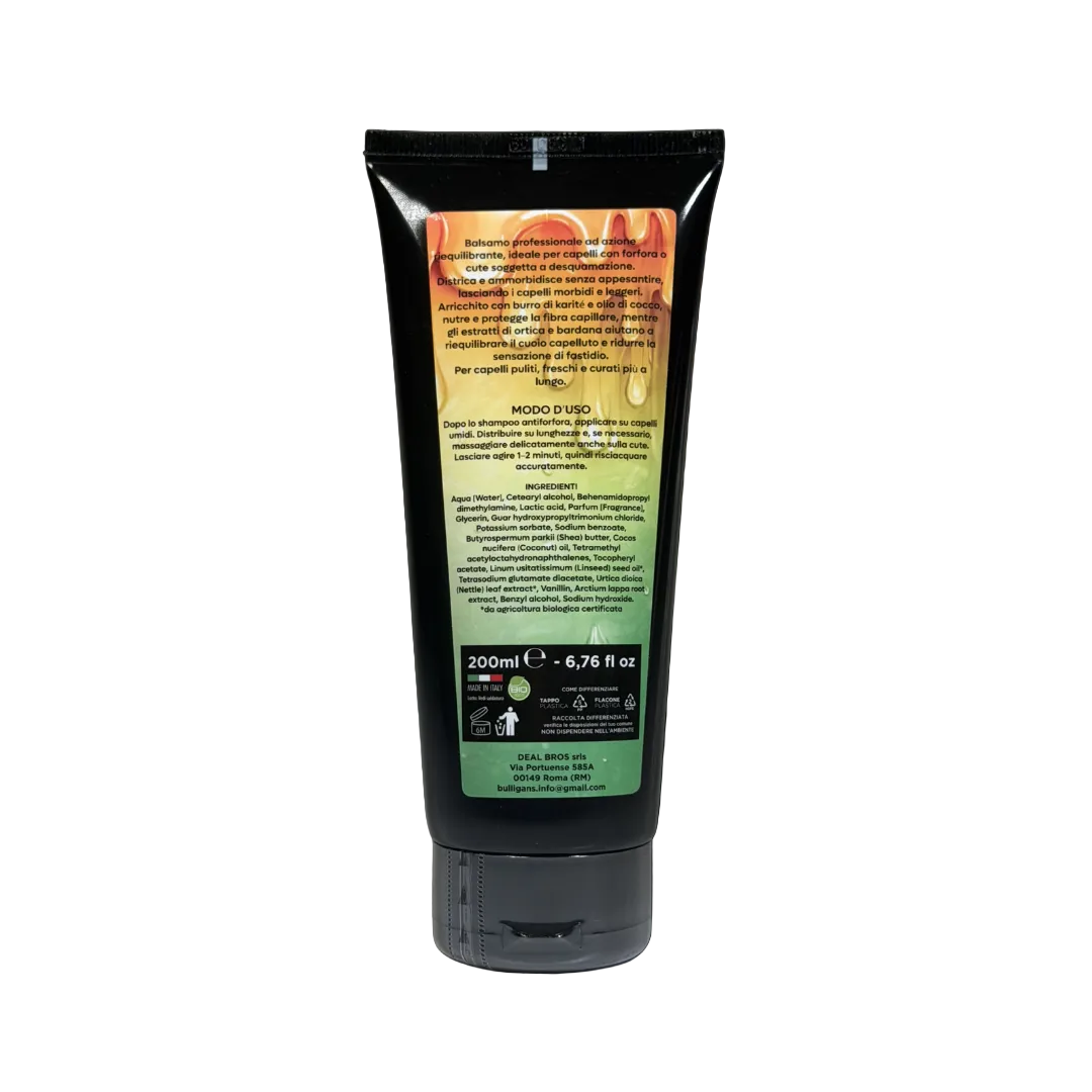 BALSAMO PER CAPELLI ANTIFORFORA 200ml - profumazione pistacchio e caramello
