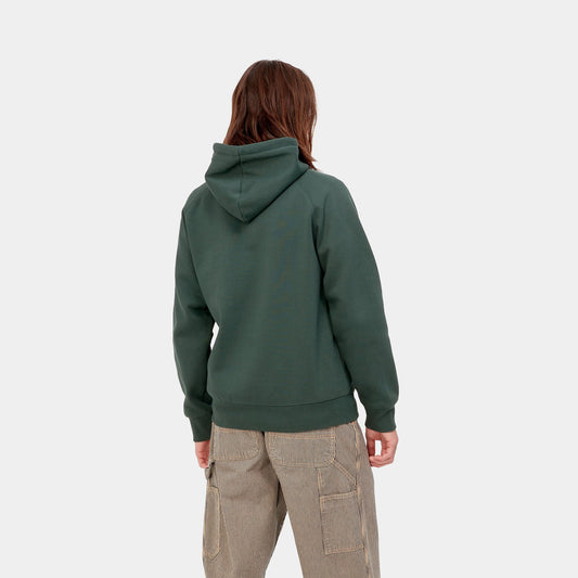 Carhartt Felpa con cappuccio da uomo 1026384 1H3 juniper-gold