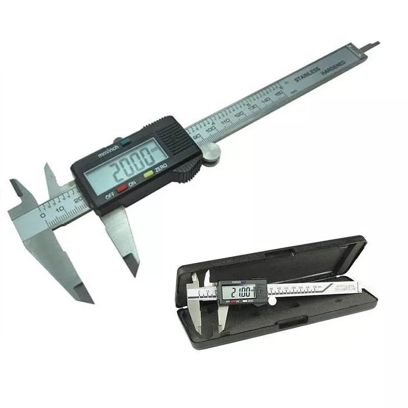 Digitaler Messschieber aus Edelstahl mit LCD-Display 150mm und Hartschale