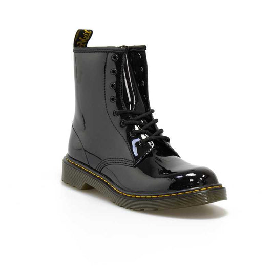 Dr Martens scarpa Anfibio da ragazza in vernice con cerniera laterale 1460 21979001 nero