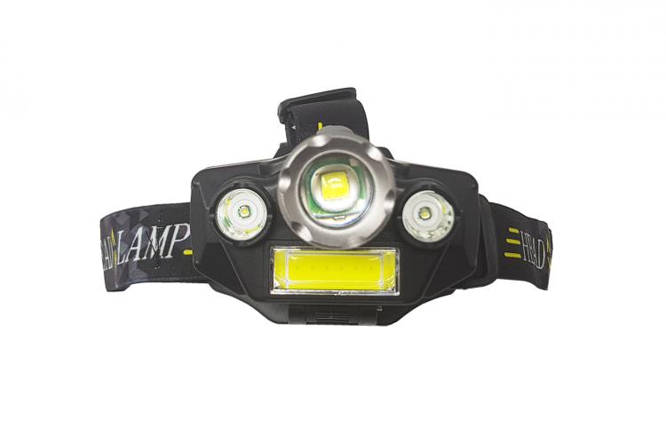 Stirnlampe Wiederaufladbar 4 LEDs Angeln Jagen Fahrrad Zoom T6