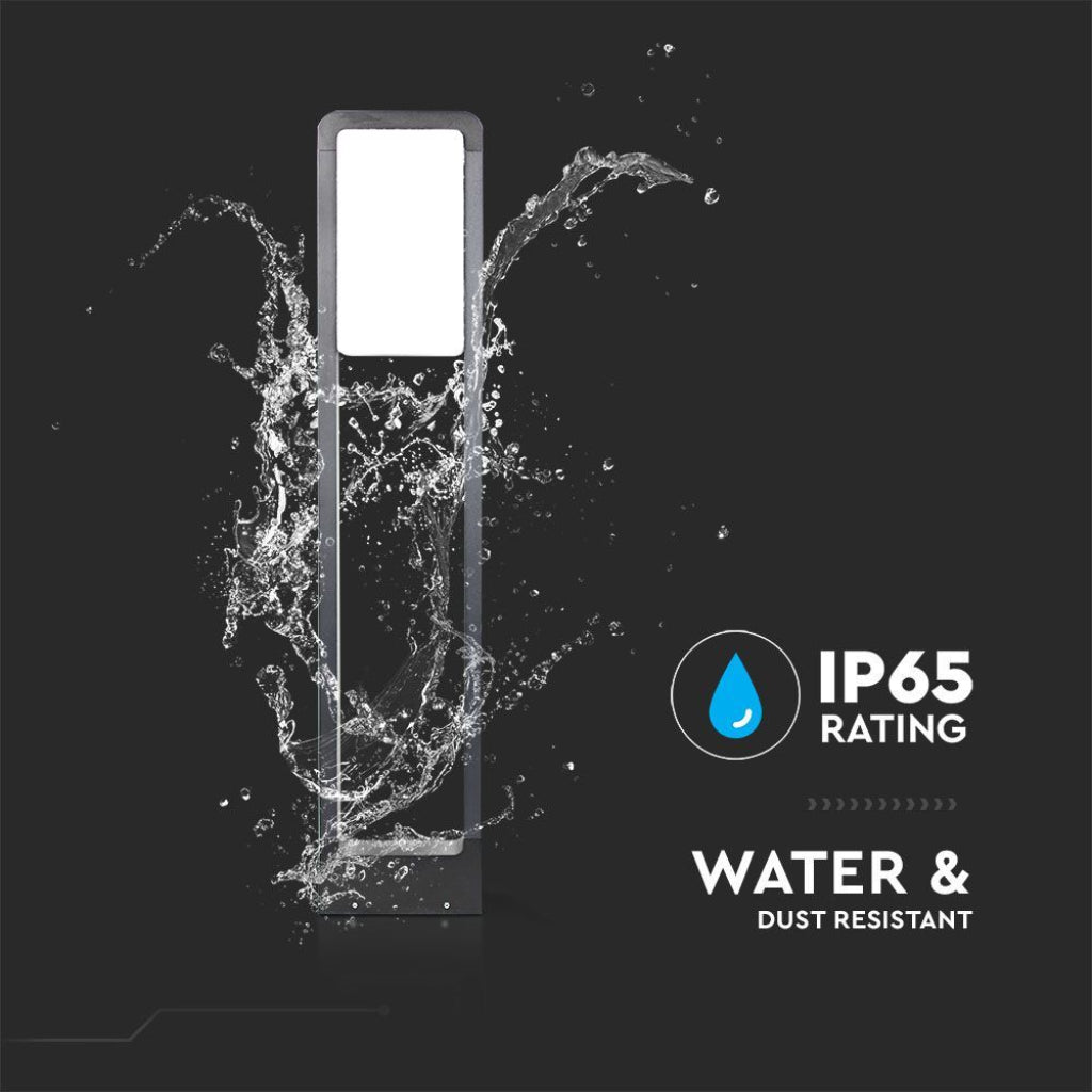 Paletto LED 10W con Chip Samsung 4000K IP65 Nero V-TAC