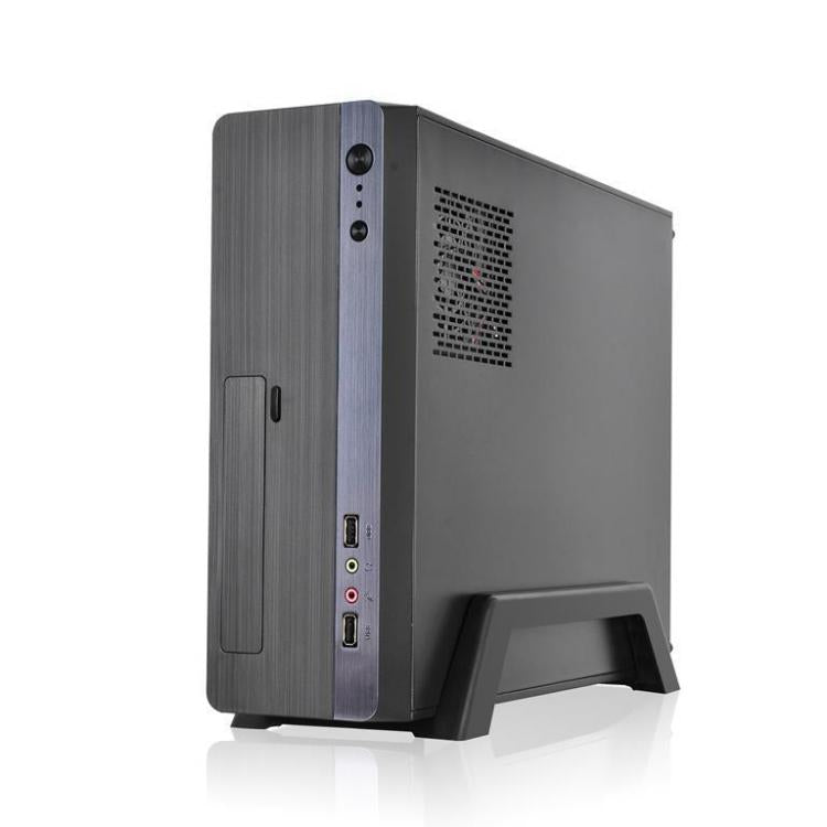 Tecno PC-Gehäuse Slim Micro ATX 500W Kartenleser USB2/3.0 Schwarz/Silber TCS2 Computer