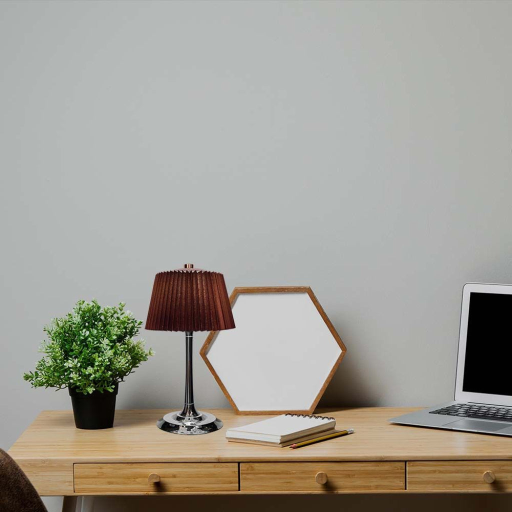 Lampada LED da Tavolo 15W Touch 3in1 con Batteria USB-C Marrone
