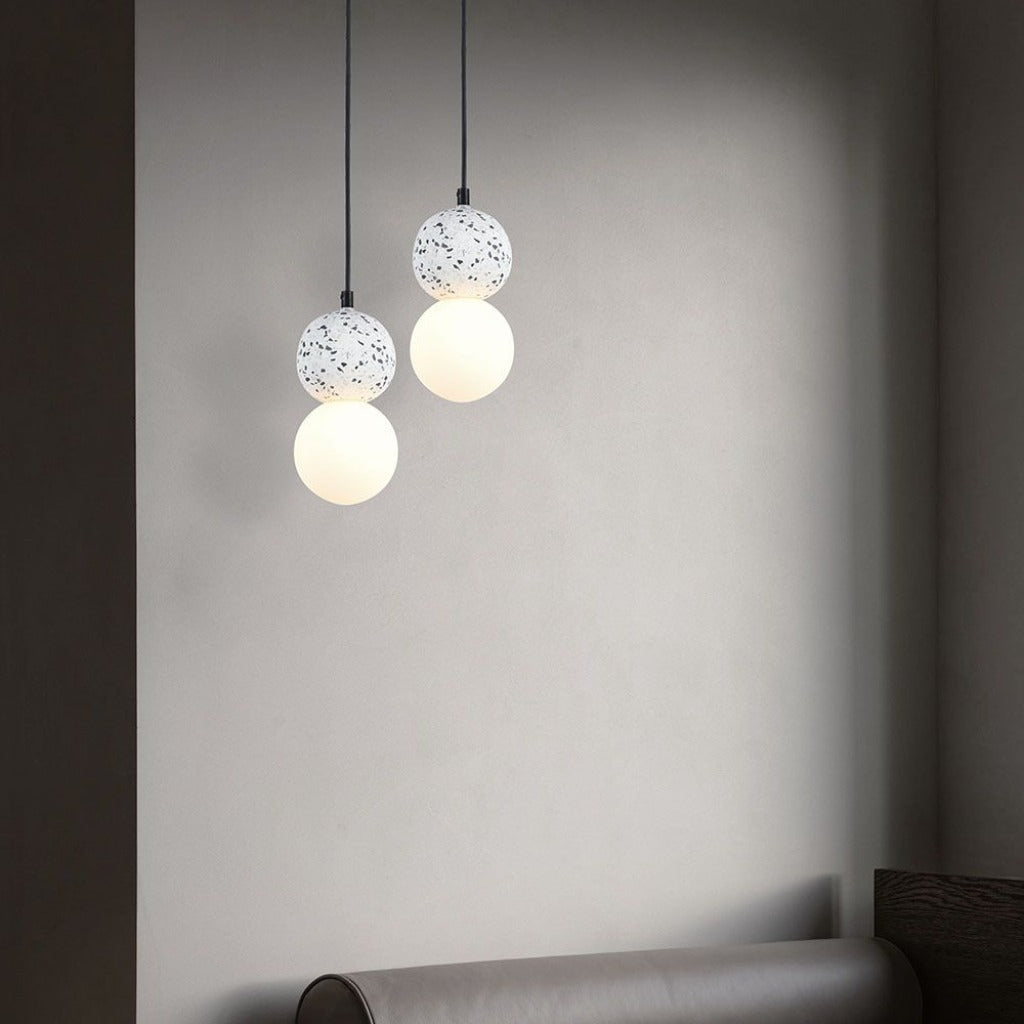 LED-Pendelleuchte mit G9-Fassung – Marmor, Schwarz