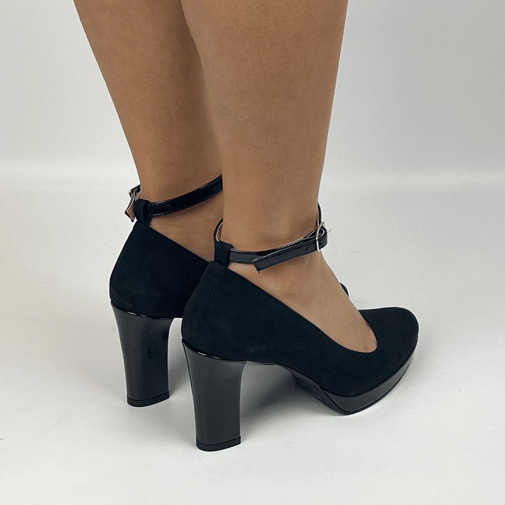 Morablu 2594 Velvet Nero Vernice Tacco 80