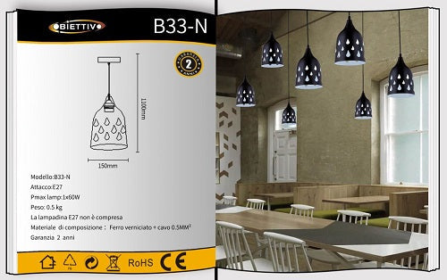 LED-Deckenleuchte Goccia Modern Metall E27 Fassung Küche Wohnzimmer | Nr