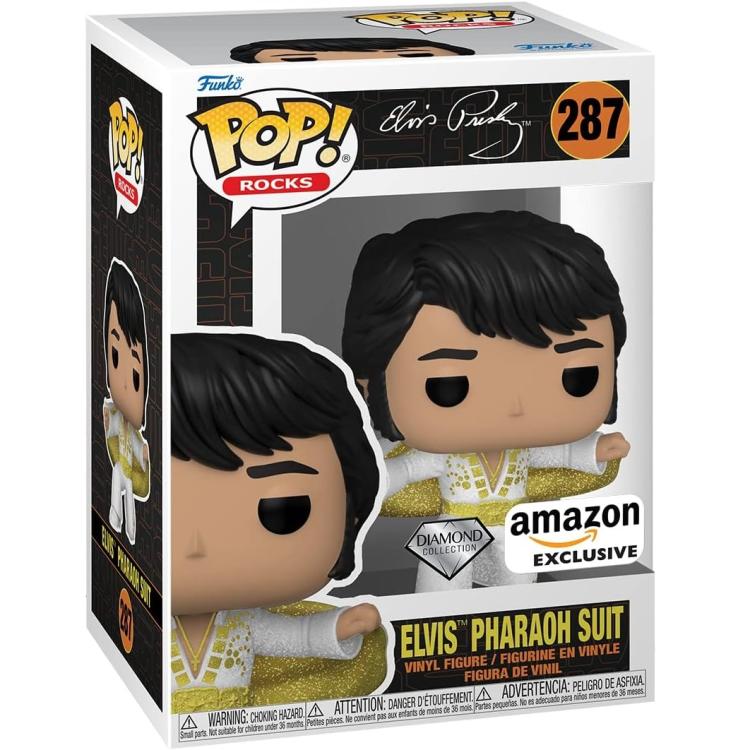 Funko Pop! Rocks (287) Elvis Presley Pharaoh Suit (Diamond) Figure King Rock